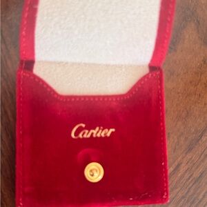 Authentic Cartier Red Velvet Jewelry Pouch